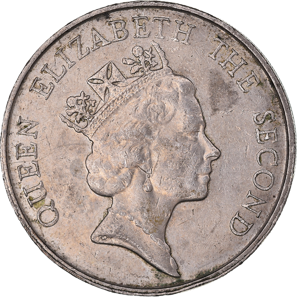Moneda, Hong Kong, 5 Dollars, 1988