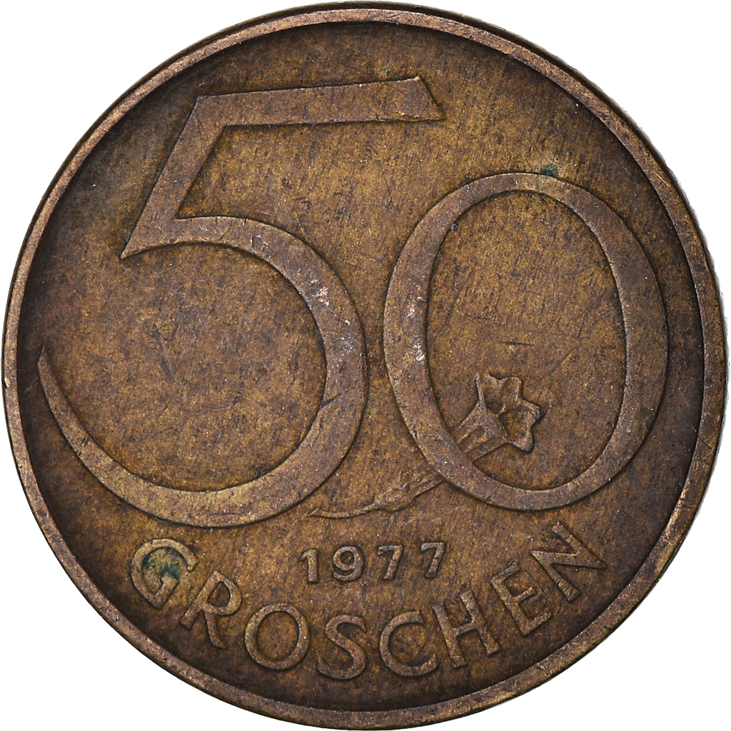 Moneda, Austria, 50 Groschen, 1977