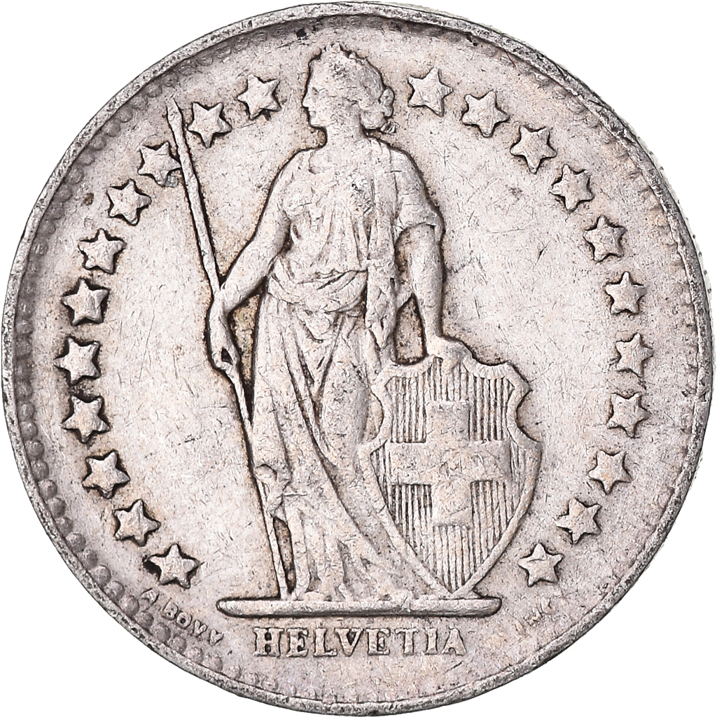 Moneda, Suiza, 1/2 Franc, 1948
