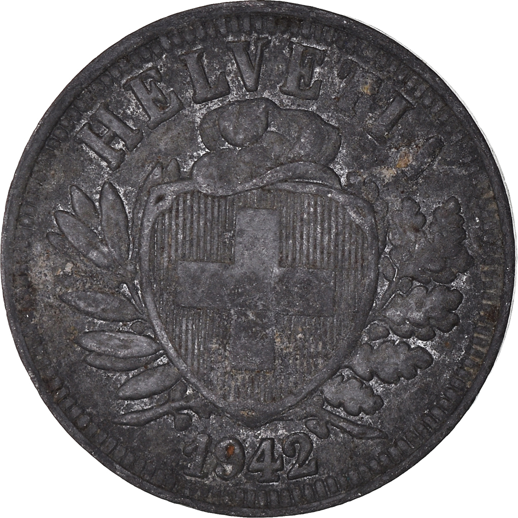 Moneda, Suiza, 2 Rappen, 1942