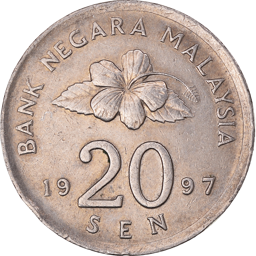 Moneda, Malasia, 20 Sen, 1997