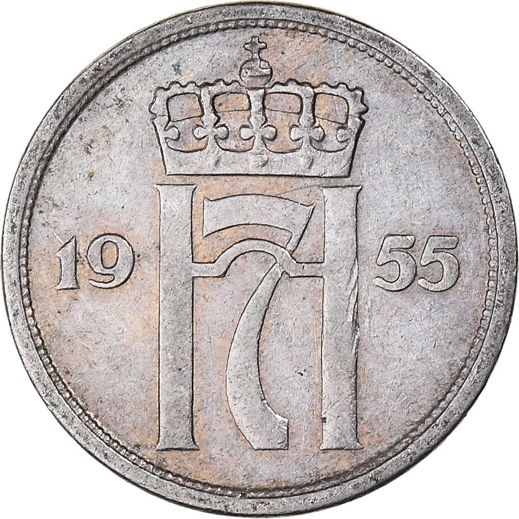 Moneda, Noruega, 10 Öre, 1955