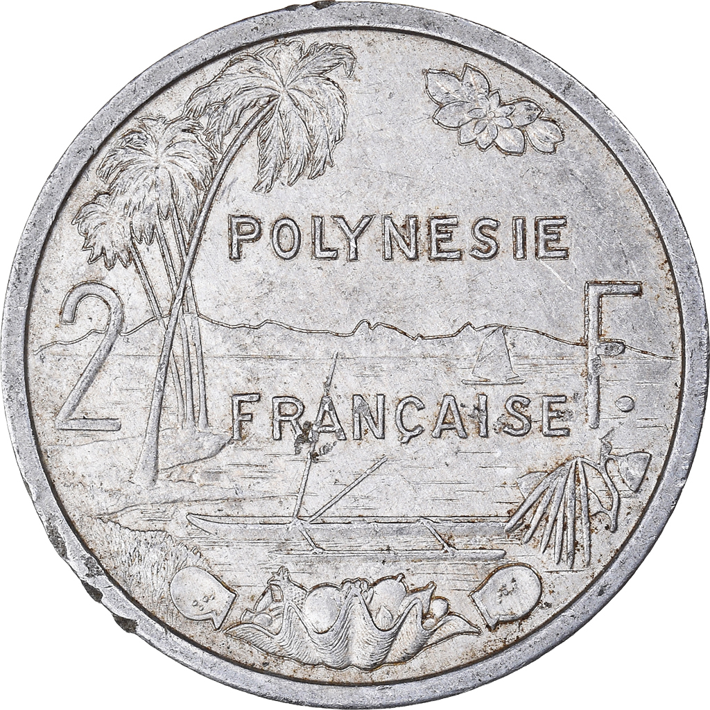 Moneda, Polinesia francesa, 2 Francs, 1983