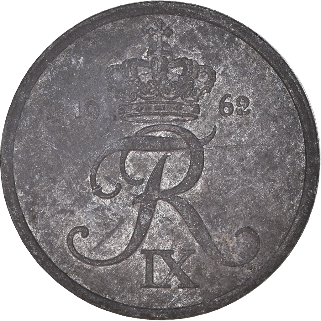 Moneda, Dinamarca, 2 Öre, 1962