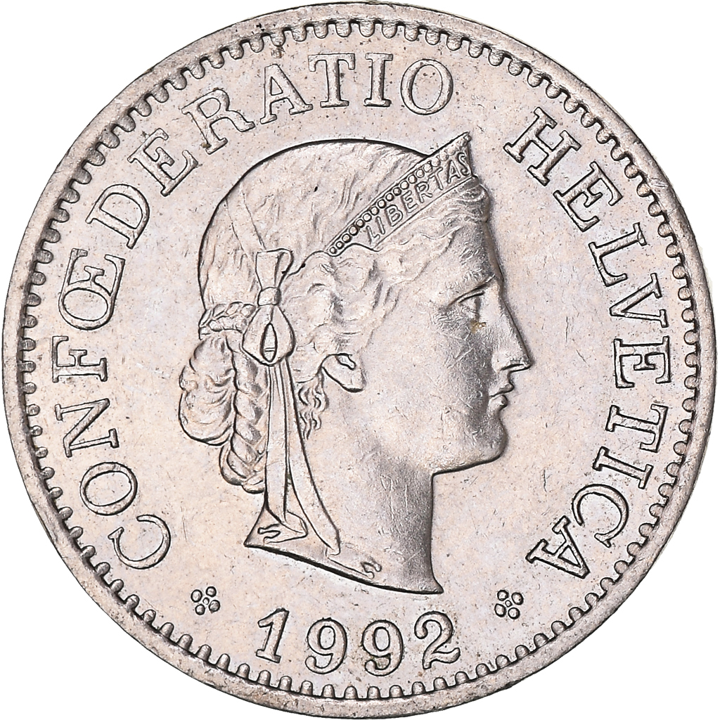 Moneda, Suiza, 10 Rappen, 1992