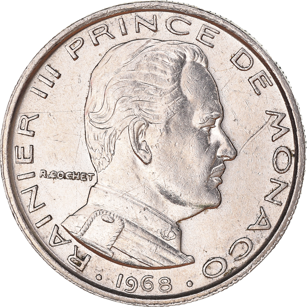 Moneda, Mónaco, Franc, 1968
