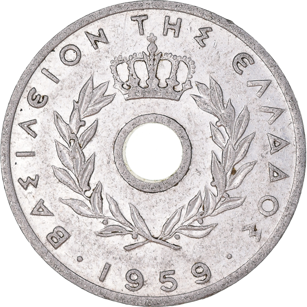 Moneda, Grecia, 10 Lepta, 1959