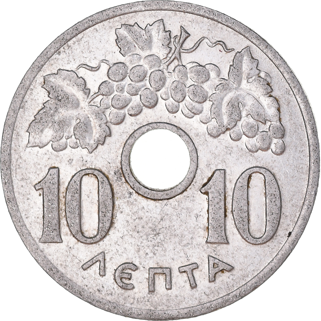 Moneda, Grecia, 10 Lepta, 1959