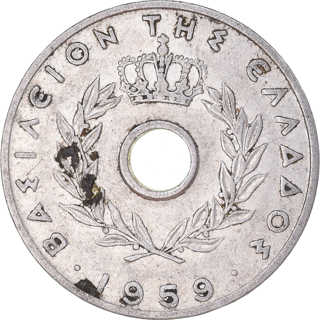 Moneda, Grecia, 20 Lepta, 1959