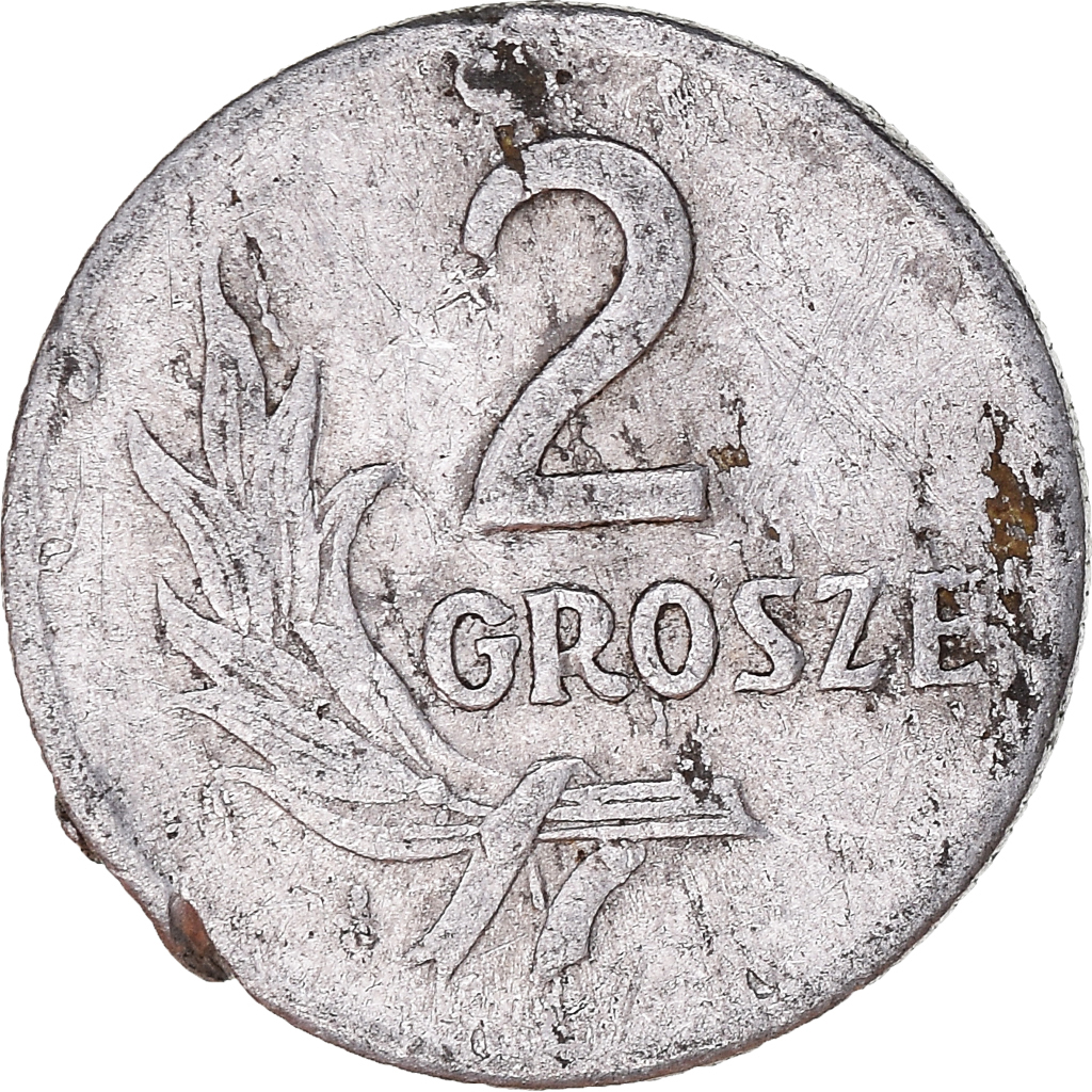 Moneda, Polonia, 2 Grosze, 1949