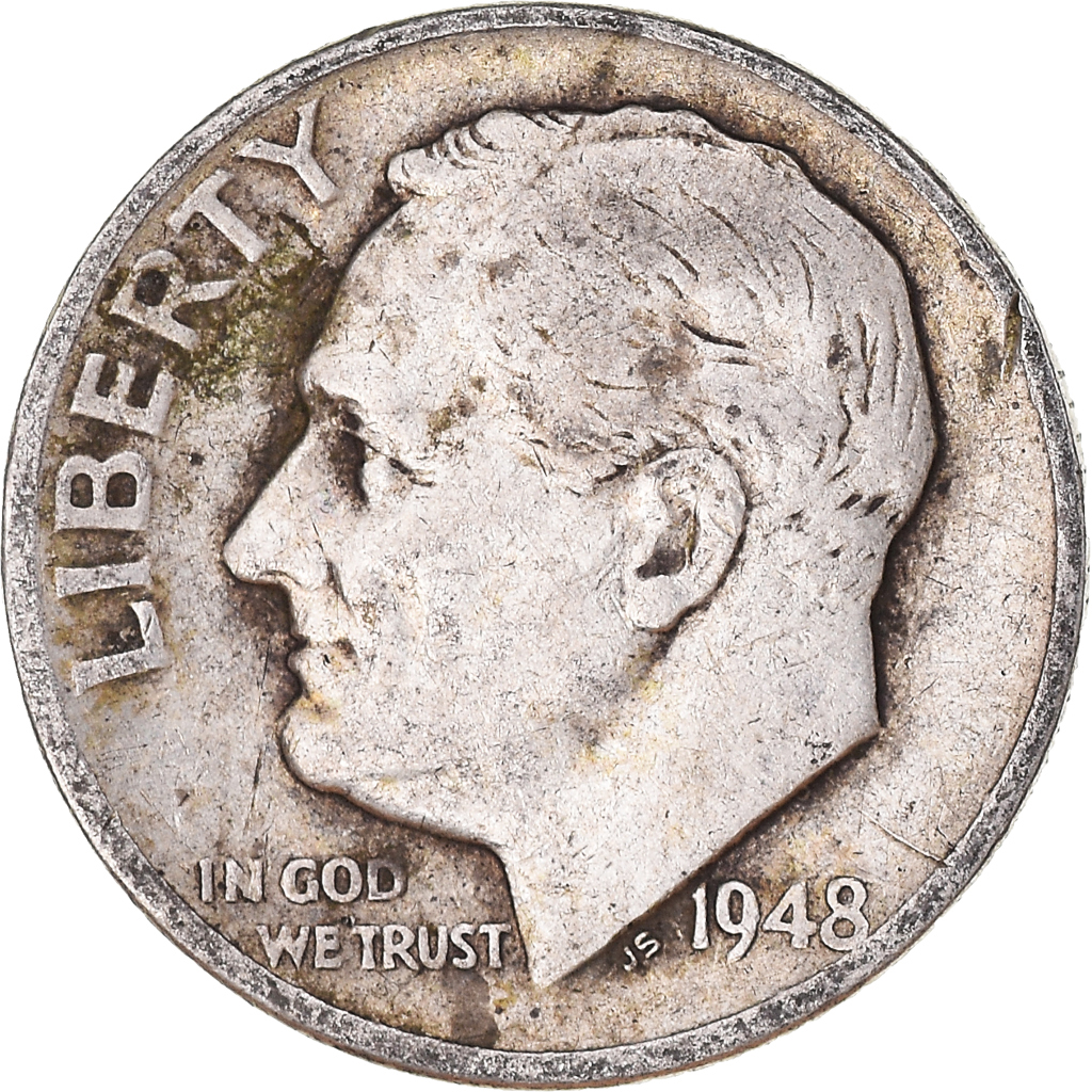 Moneda, Estados Unidos, Dime, 1948