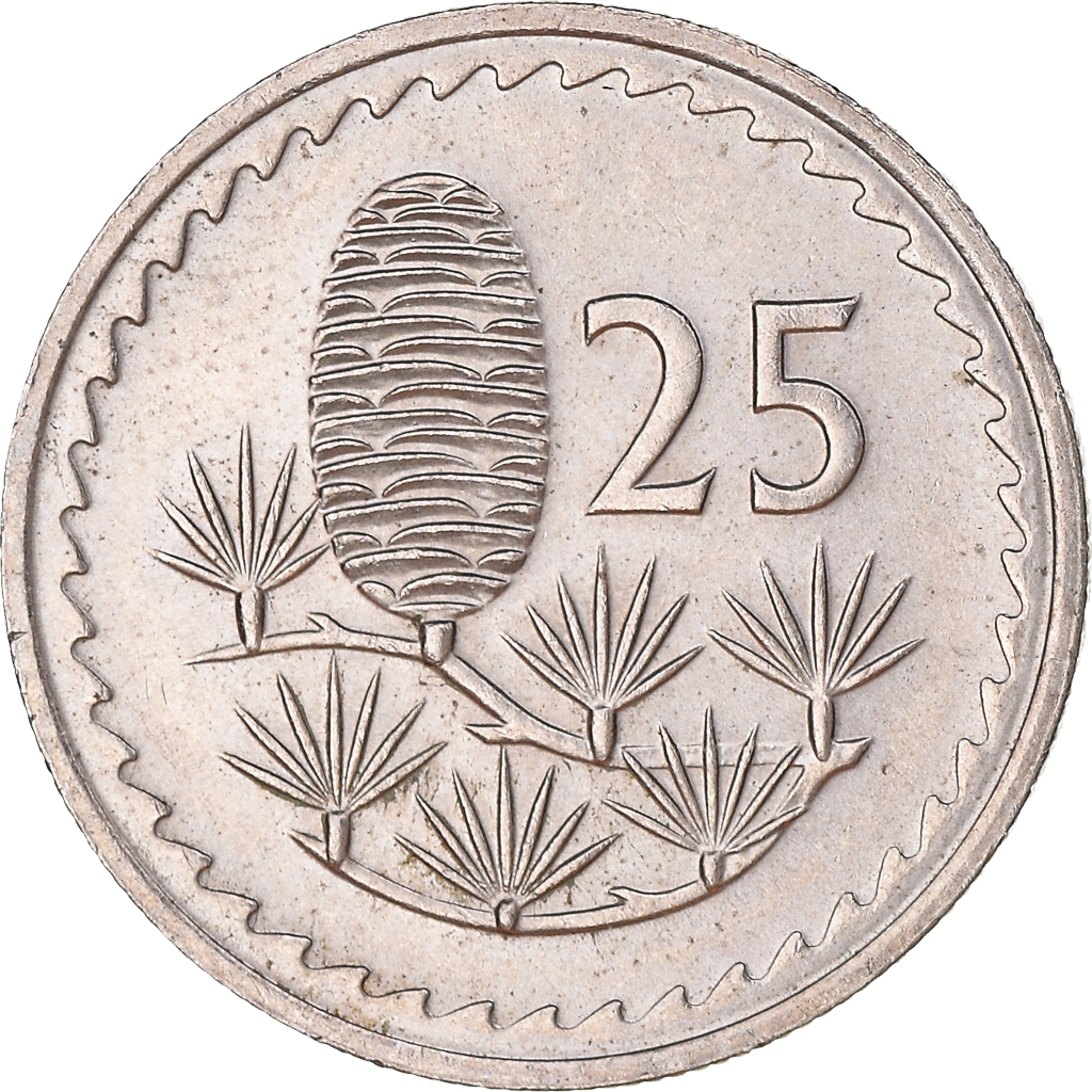 Moneda, Chipre, 25 Mils, 1980