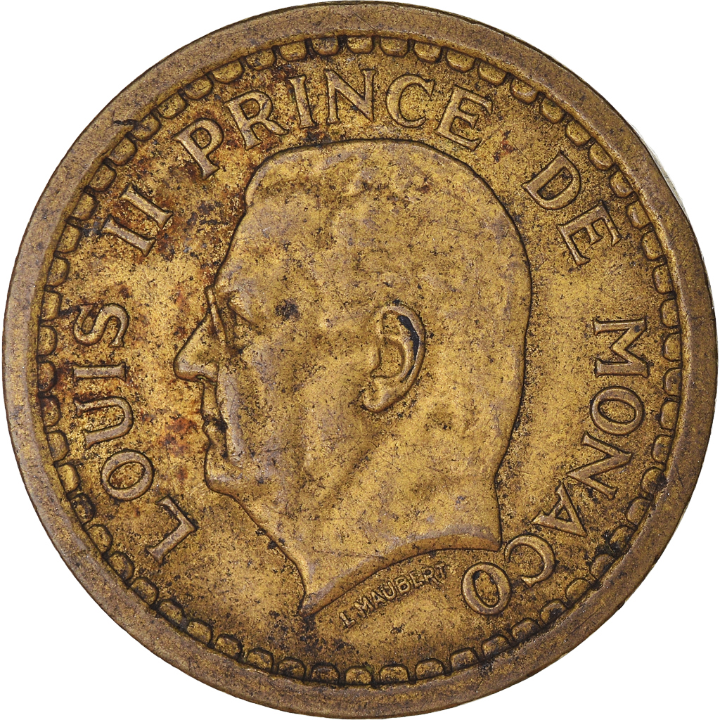 Moneda, Mónaco, 2 Francs, 1945