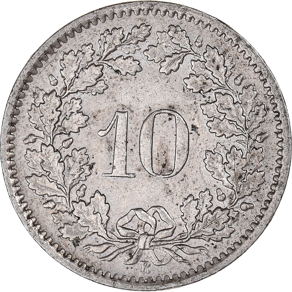 Moneda, Suiza, 10 Rappen, 1966