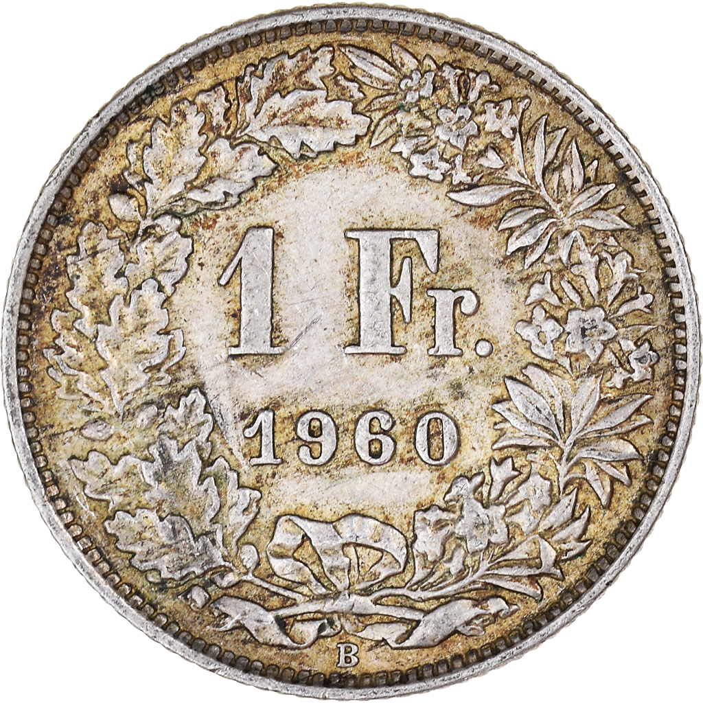 Moneda, Suiza, Franc, 1960