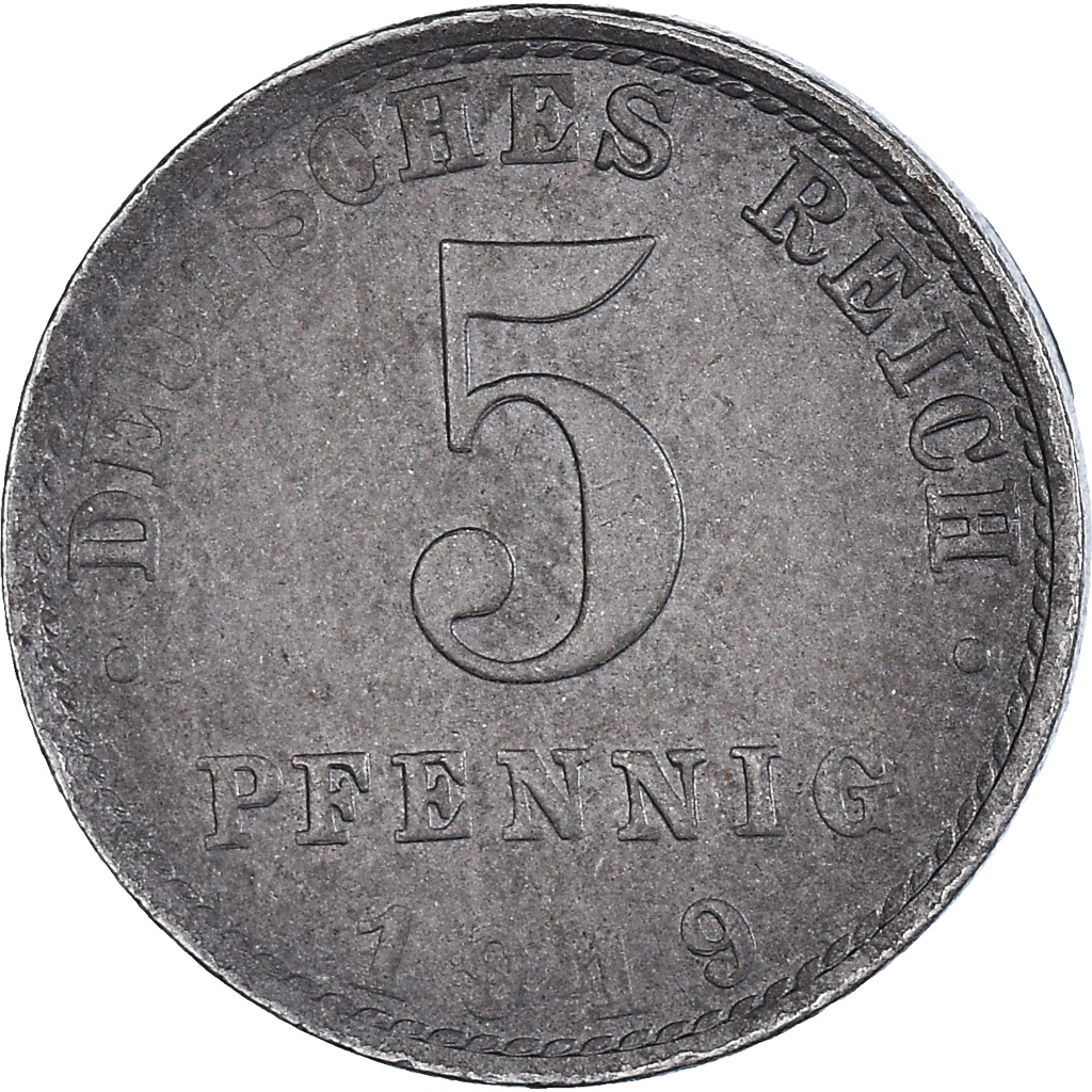 Coin, Germany, 5 Pfennig, 1919