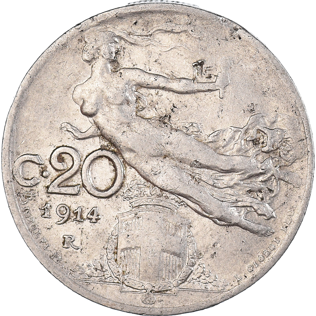 Coin, Italy, 20 Centesimi, 1914
