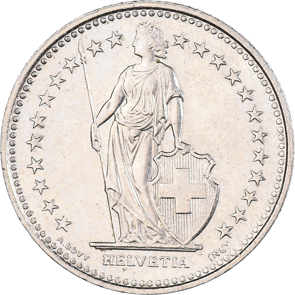 Moneda, Suiza, 1/2 Franc, 1992