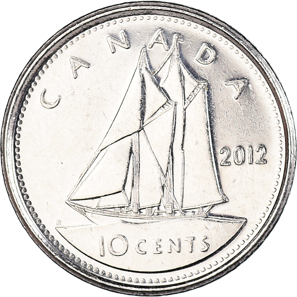 Moneda, Canadá, 10 Cents, 2012