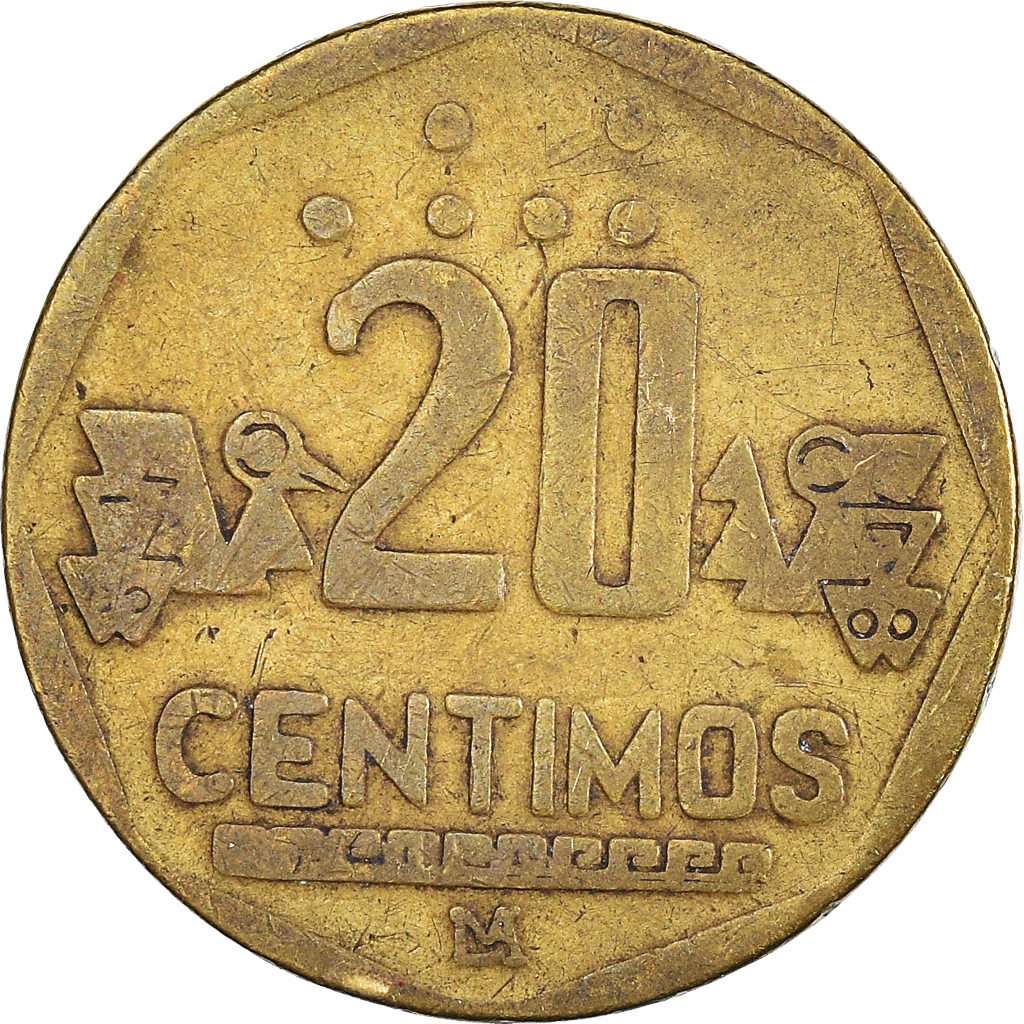 Coin, Peru, 20 Centimos, 1994