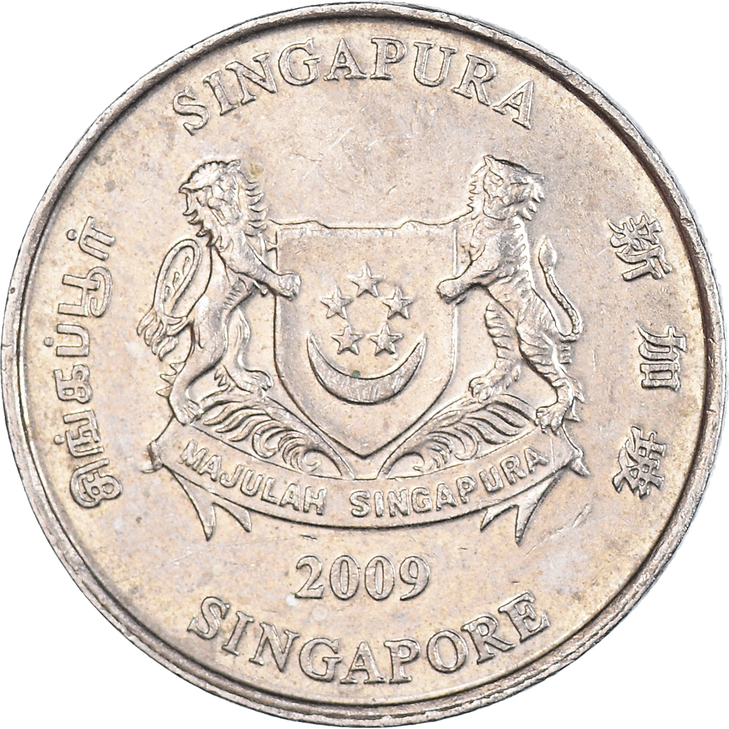 Moneda, Singapur, 20 Cents, 2009