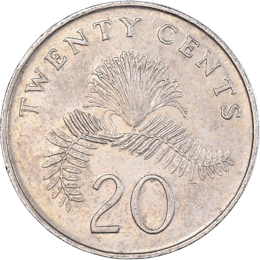 Moneda, Singapur, 20 Cents, 2009