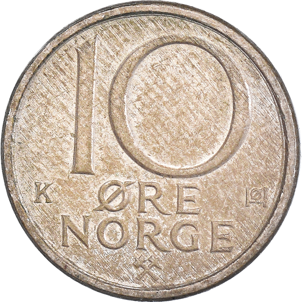 Moneda, Noruega, 10 Öre, 1982