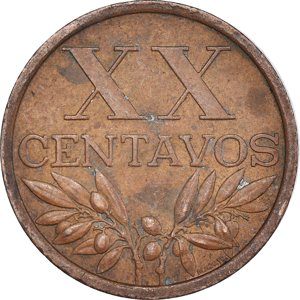 Moneda, Portugal, 20 Centavos, 1966