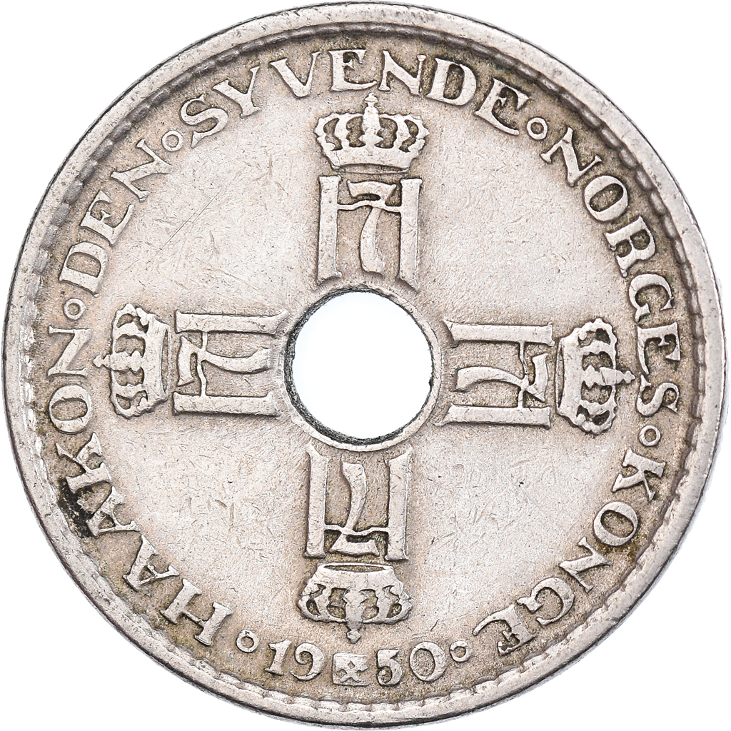 Moneda, Noruega, Krone, 1950