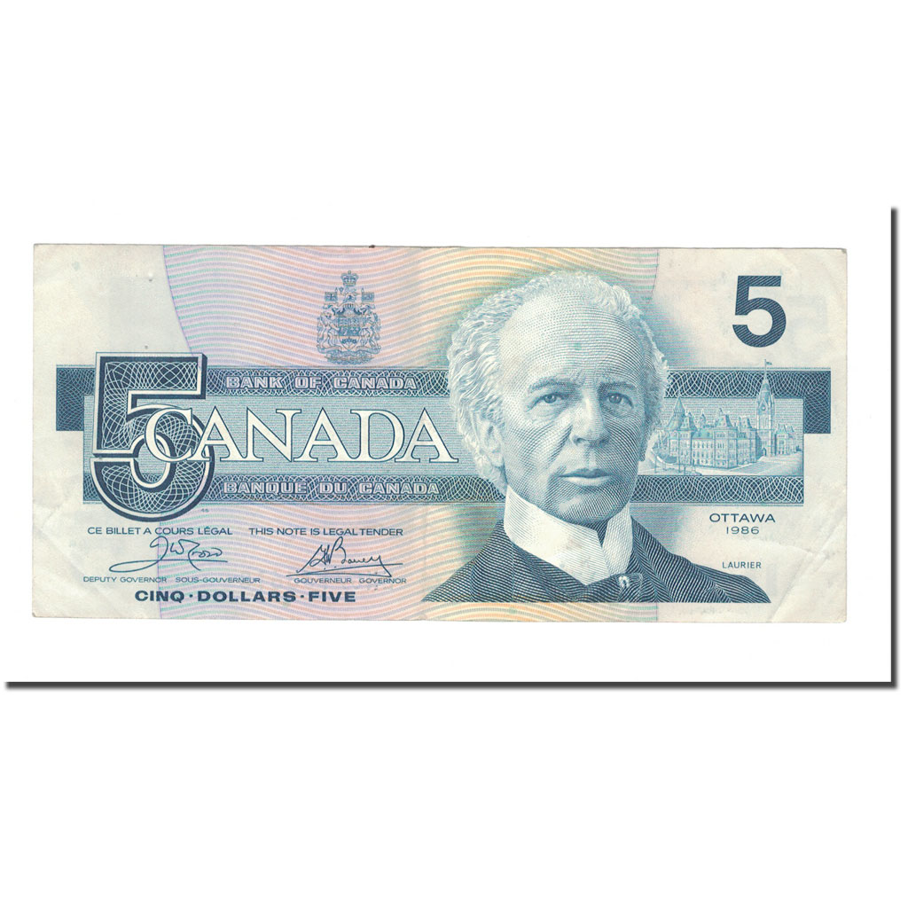 Banknote, Canada, 5 Dollars, 1986, KM:95a2, EF(40-45)