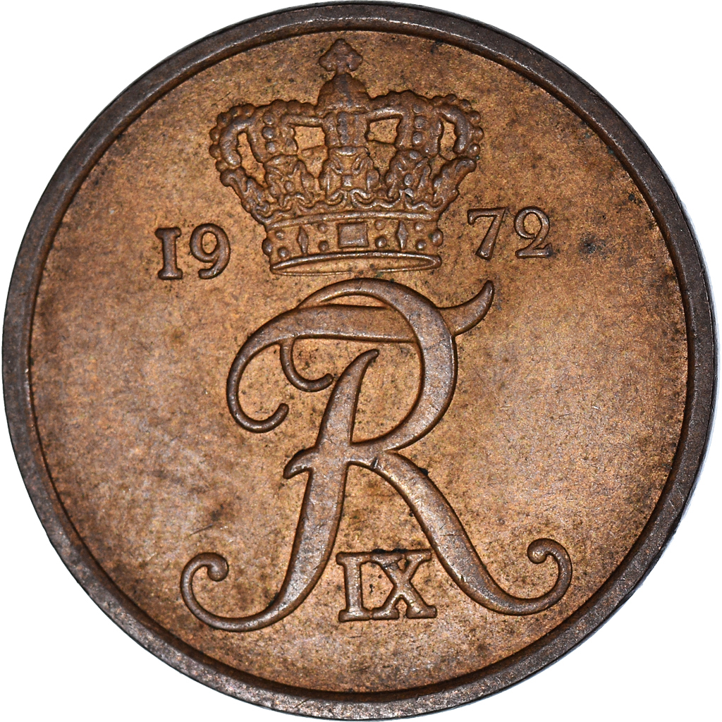 Moneda, Dinamarca, 5 Öre, 1972