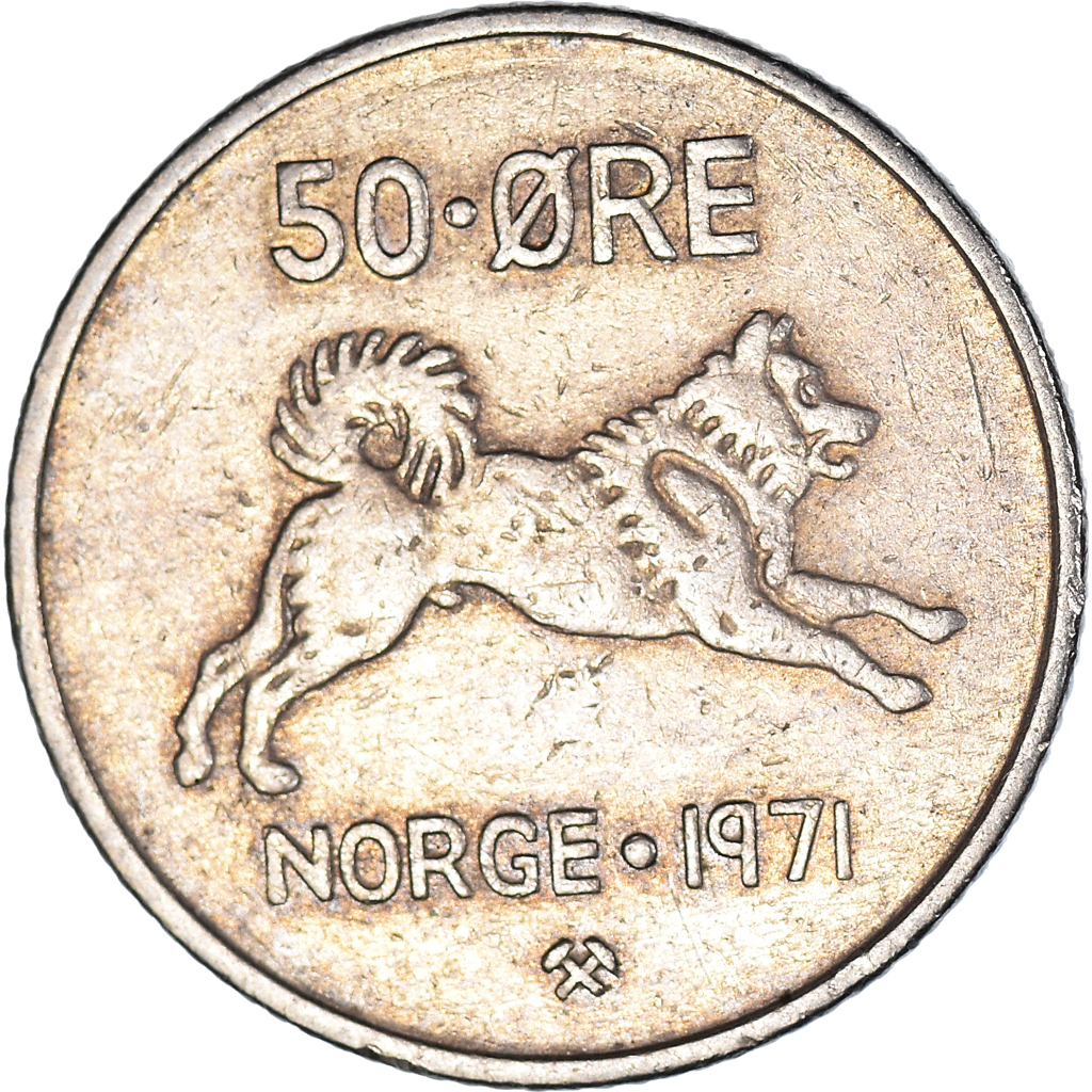 Moneda, Noruega, 50 Öre, 1971
