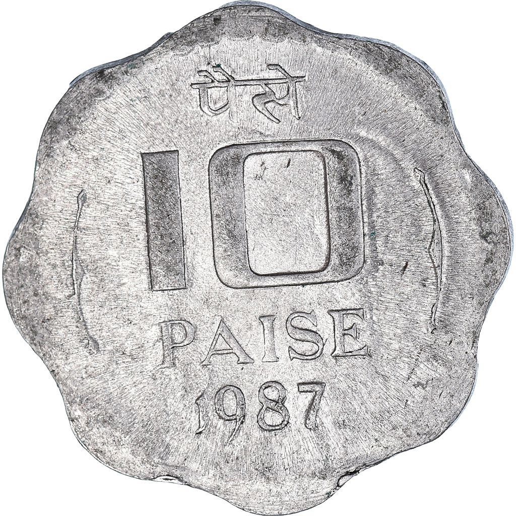 Coin, India, 10 Paise, 1987
