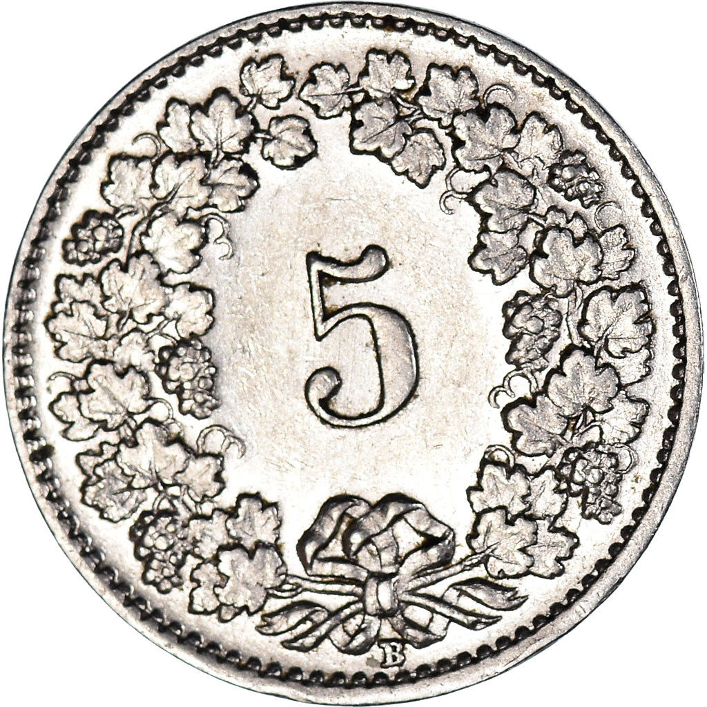 Moneda, Suiza, 5 Rappen, 1937