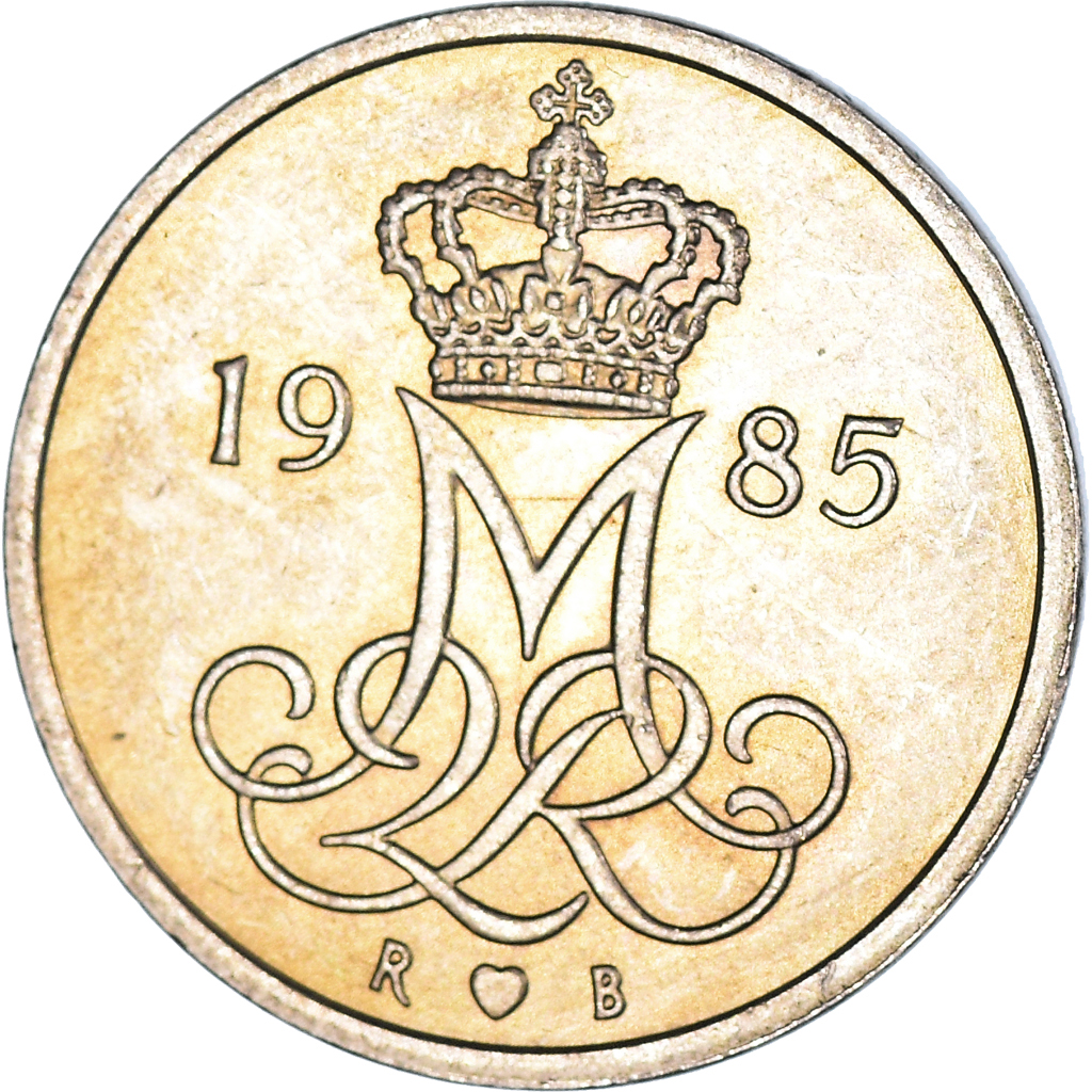 Moneda, Dinamarca, 10 Öre, 1985