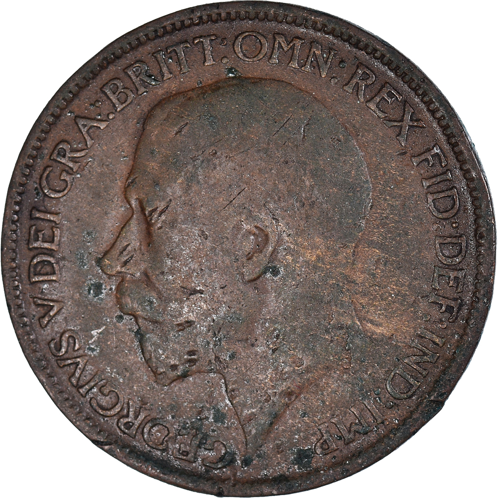 Moneda, Gran Bretaña, 1/2 Penny, 1915