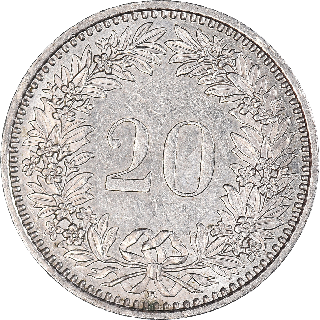 Moneda, Suiza, 20 Rappen, 2004