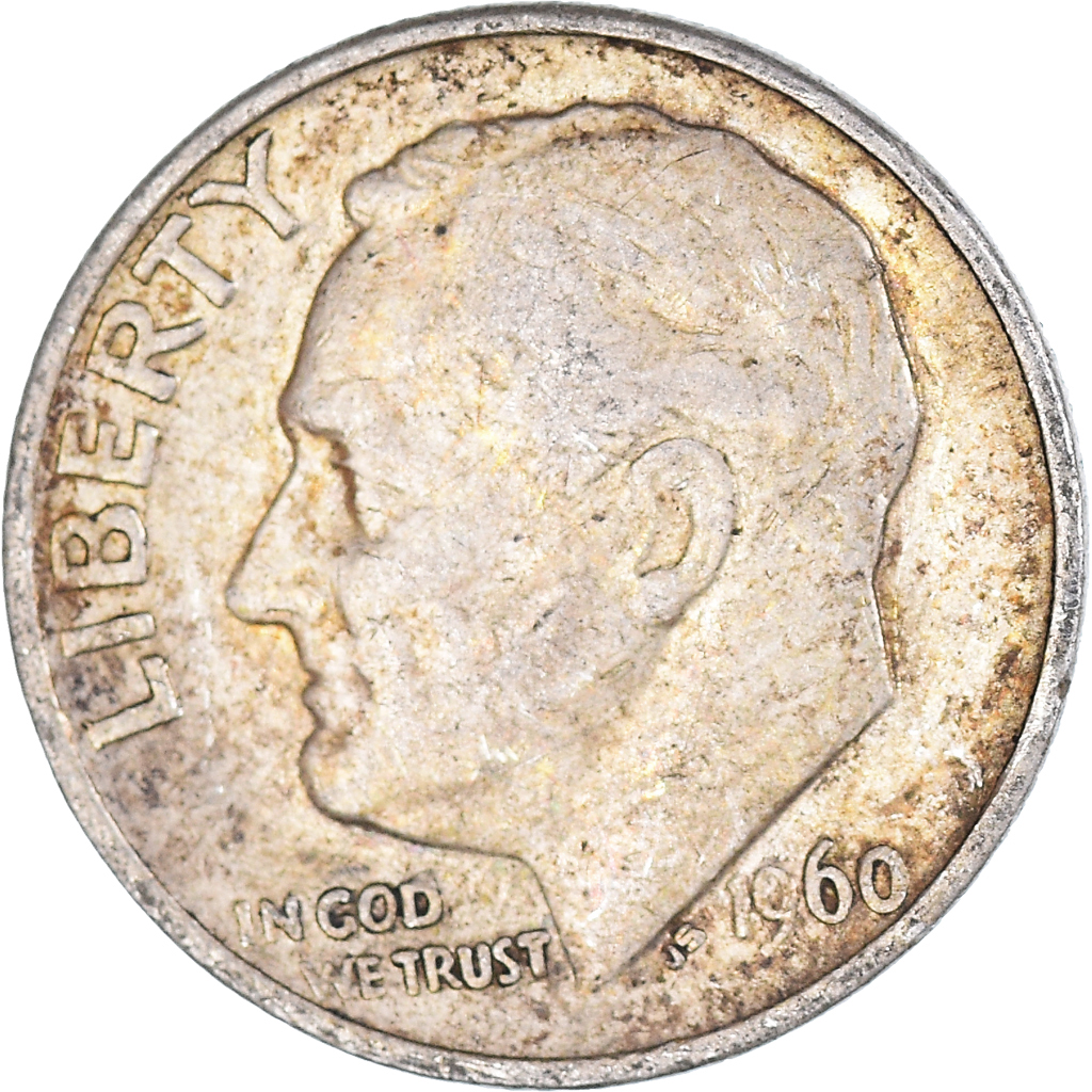 Moneda, Estados Unidos, Dime, 1960