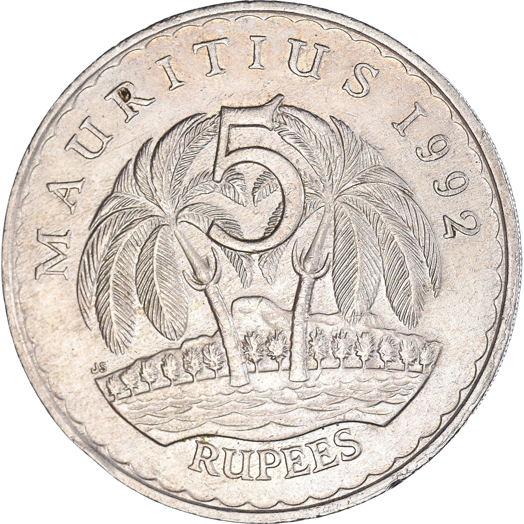 Moneda, Mauricio, Rupee, 1992