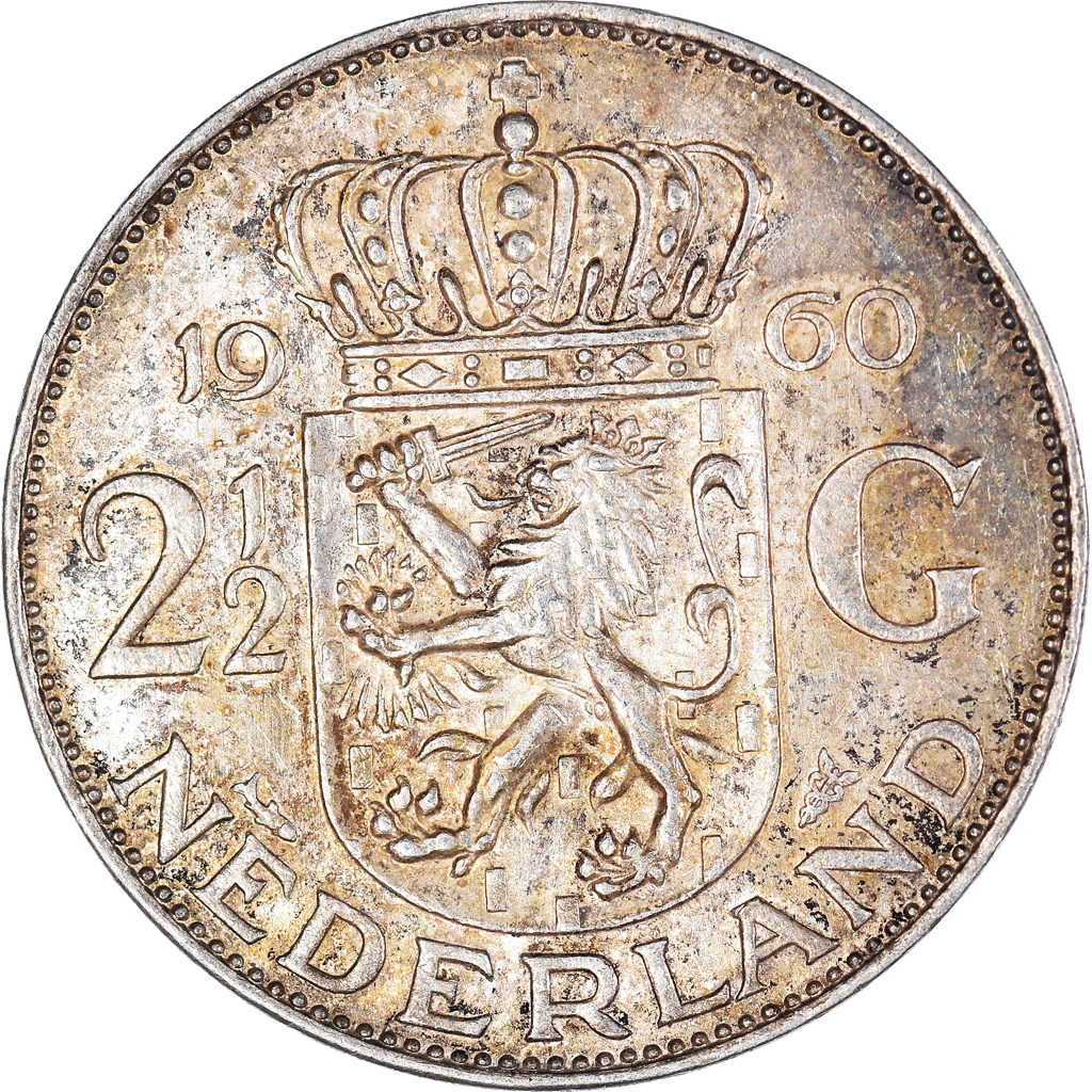 Coin, Netherlands, 2-1/2 Gulden, 1960