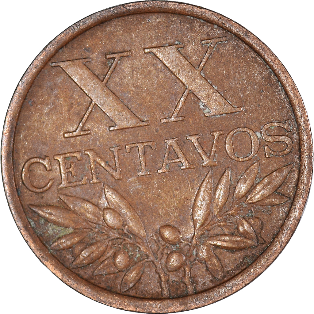 Moneda, Portugal, 20 Centavos, 1968