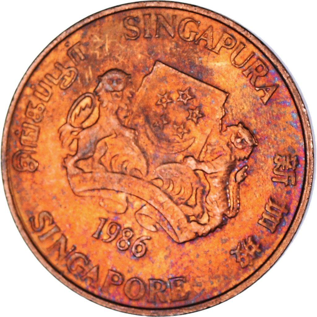 Moneda, Singapur, Cent, 1986