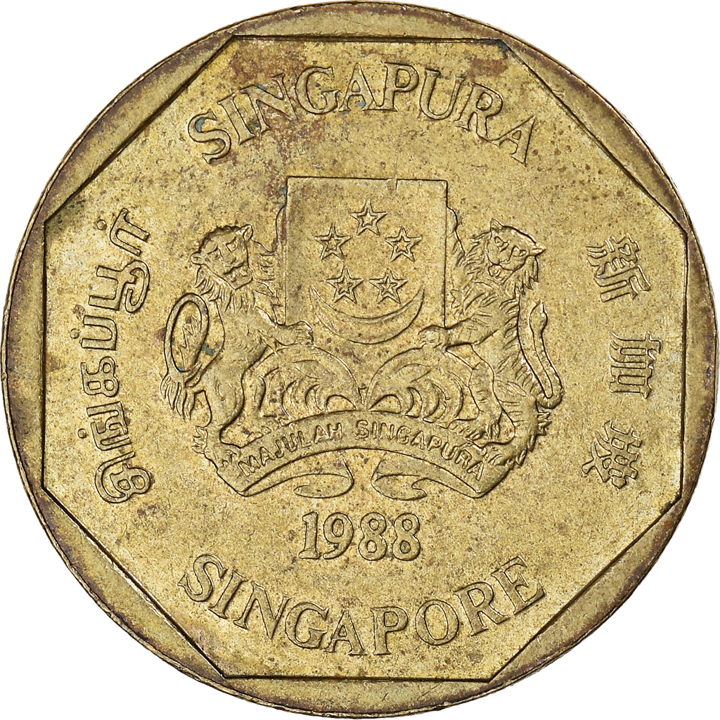 Moneda, Singapur, Dollar, 1988