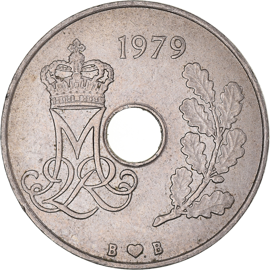 Moneda, Dinamarca, 25 Öre, 1979