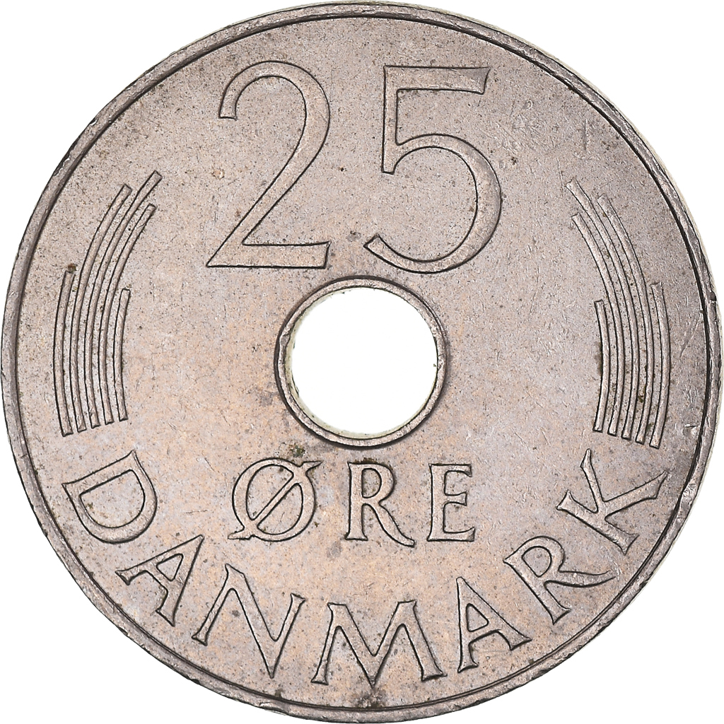 Moneda, Dinamarca, 25 Öre, 1979
