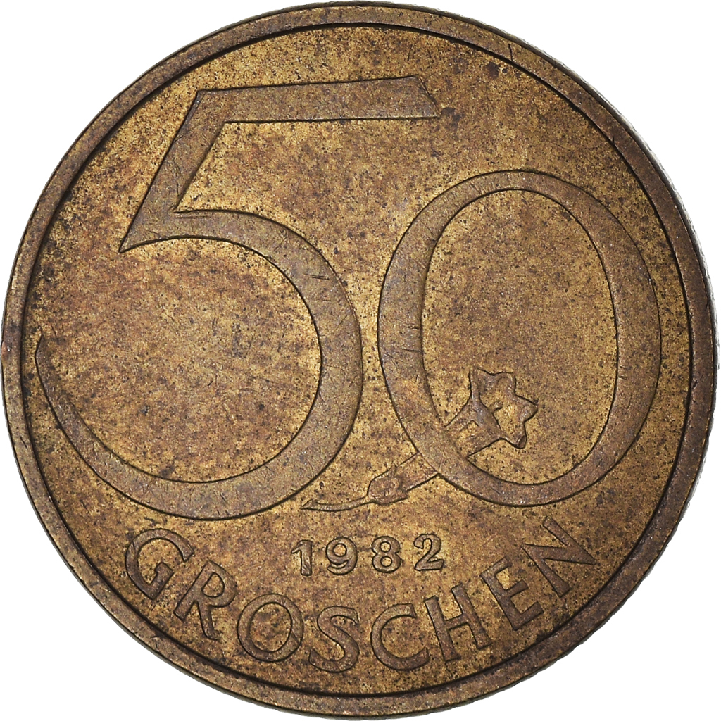 Moneda, Austria, 50 Groschen, 1982