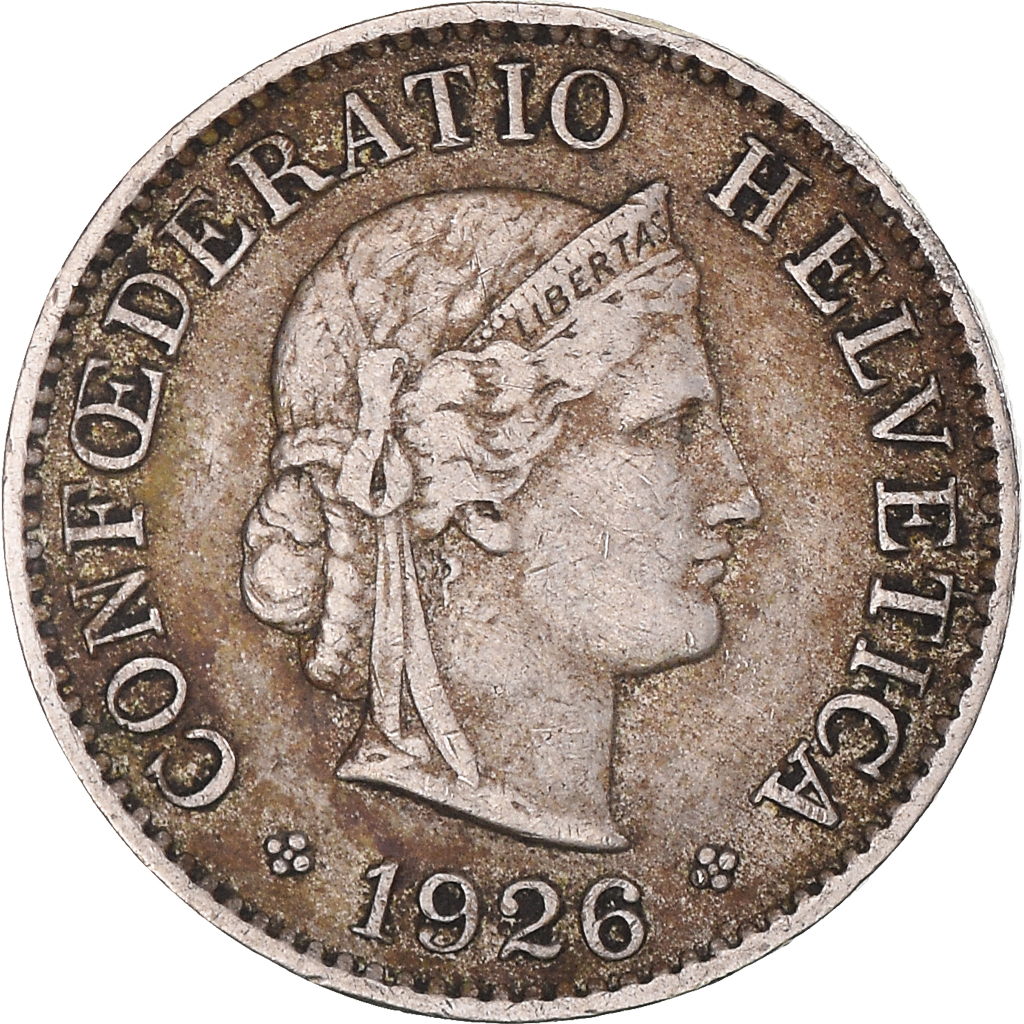 Moneda, Suiza, 5 Rappen, 1926