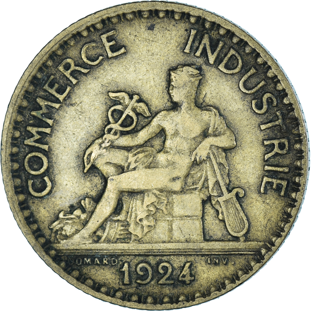 Coin, France, Franc, 1924 European Coins