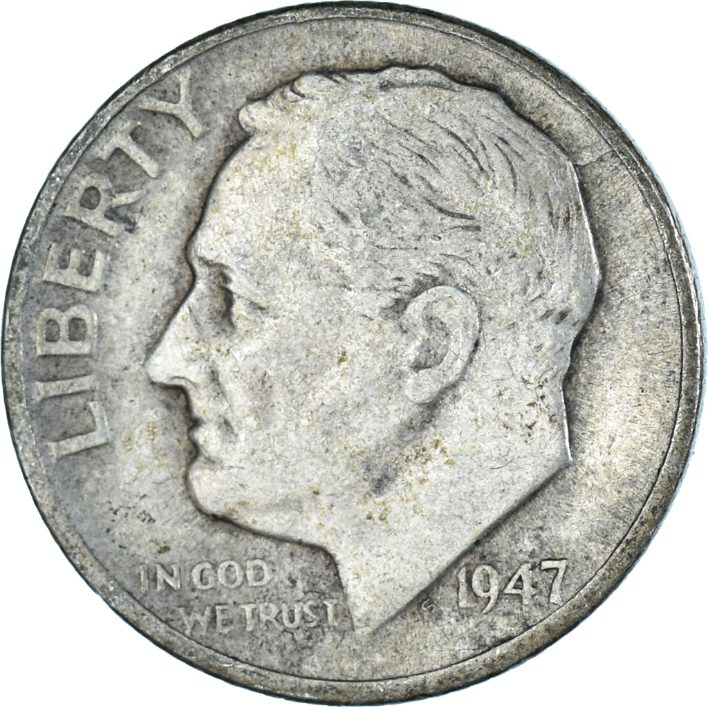 Moneda, Estados Unidos, Dime, 1947