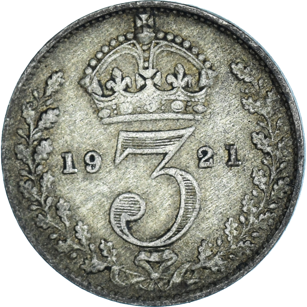 Moneda, Gran Bretaña, 3 Pence, 1921